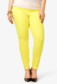 Forever 21 yellow skinnies